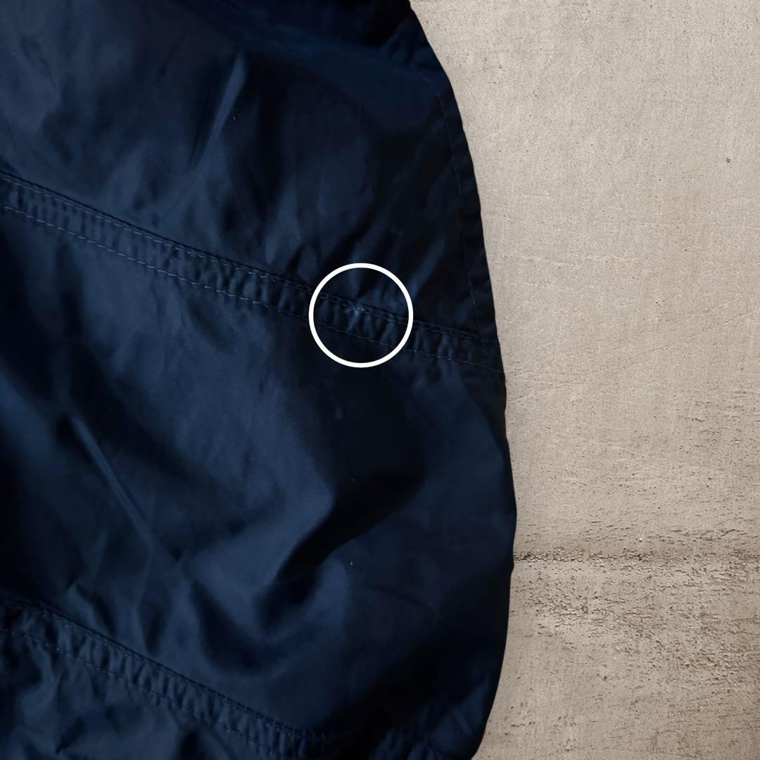 90sナイキNIKEナイロンジャケットスウォッシュロゴ刺繍短丈好配色テック古着L