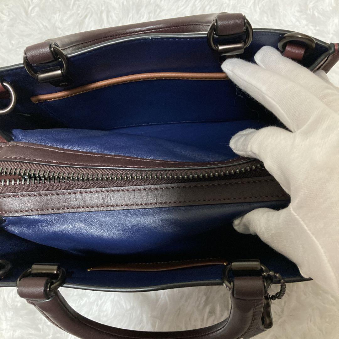 【美品】 COACH コーチ ローグ 25・ヴァーシティ パッチ CG214