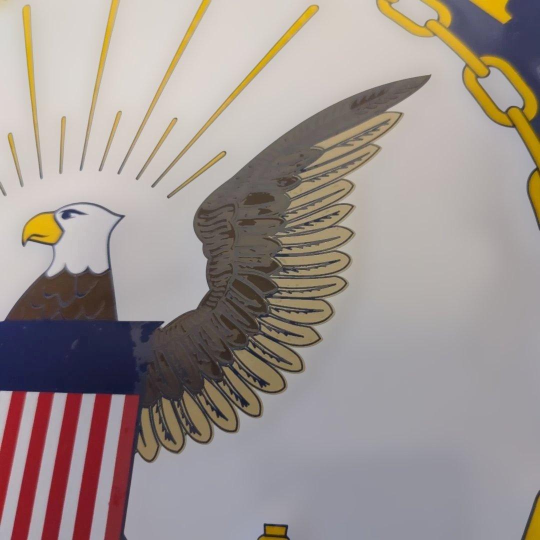 新品　U.S.NAVY　USA製　アルミ　看板　エンブレム　デットストック