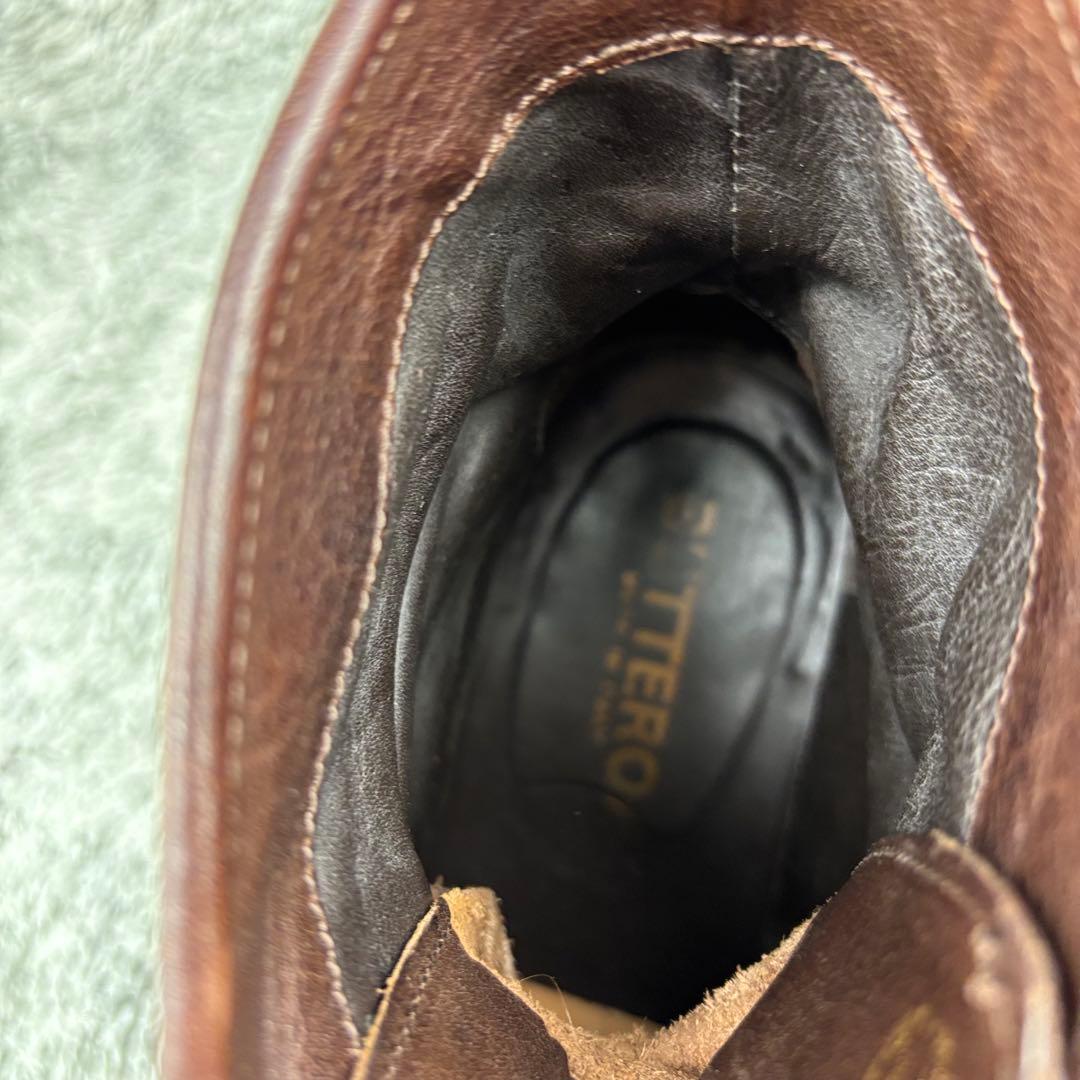 【美品】ブッテロ ワークブーツ レースアップ B1101 ブラウン 27.5