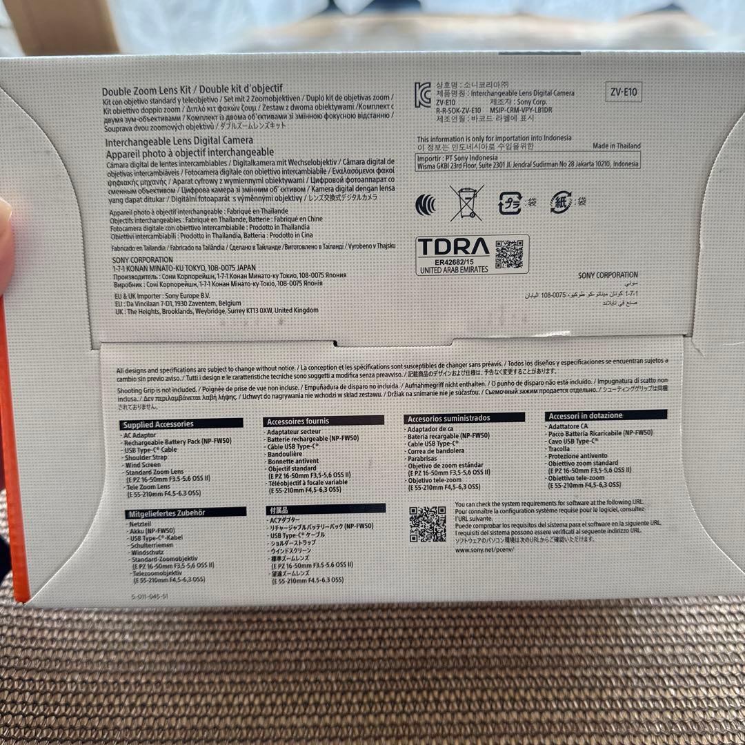 【極美品】SONY ZV-E10 ZV-E10X ダブルズームキット WHITE