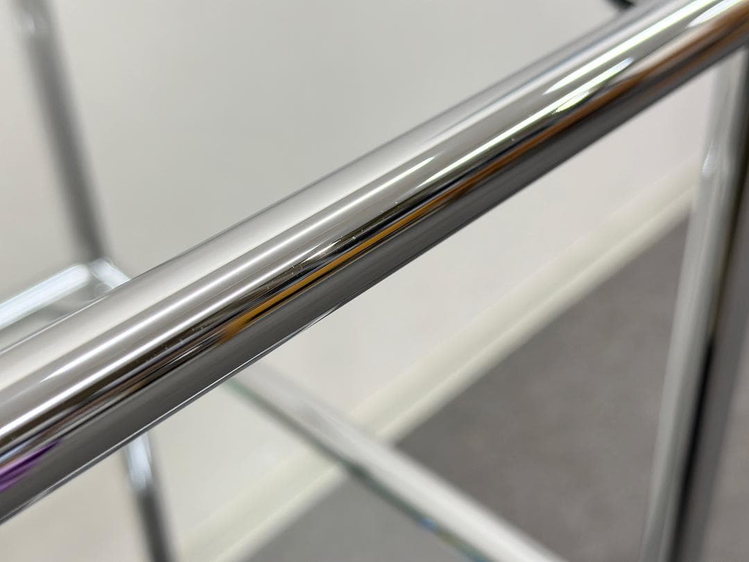 正規品!ほぼ未使用品■USMハラー■スリム　オープンシェルフ　1列2段　ガラス