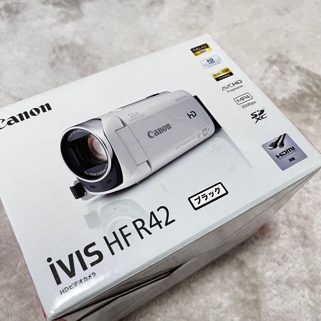 美品　Canon キャノン　iVIS HF R42 ビデオカメラ　ブラック