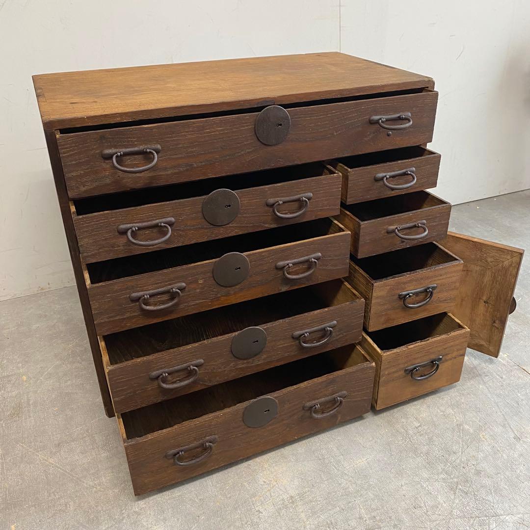 アンティーク チェスト 棚 収納 無垢材 チェスト テレビ台 z416