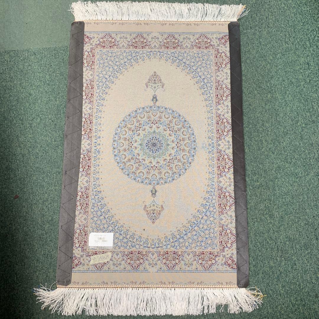 イラン、シルク銀柑敷物/サイズ:60x90cm…..mp1.