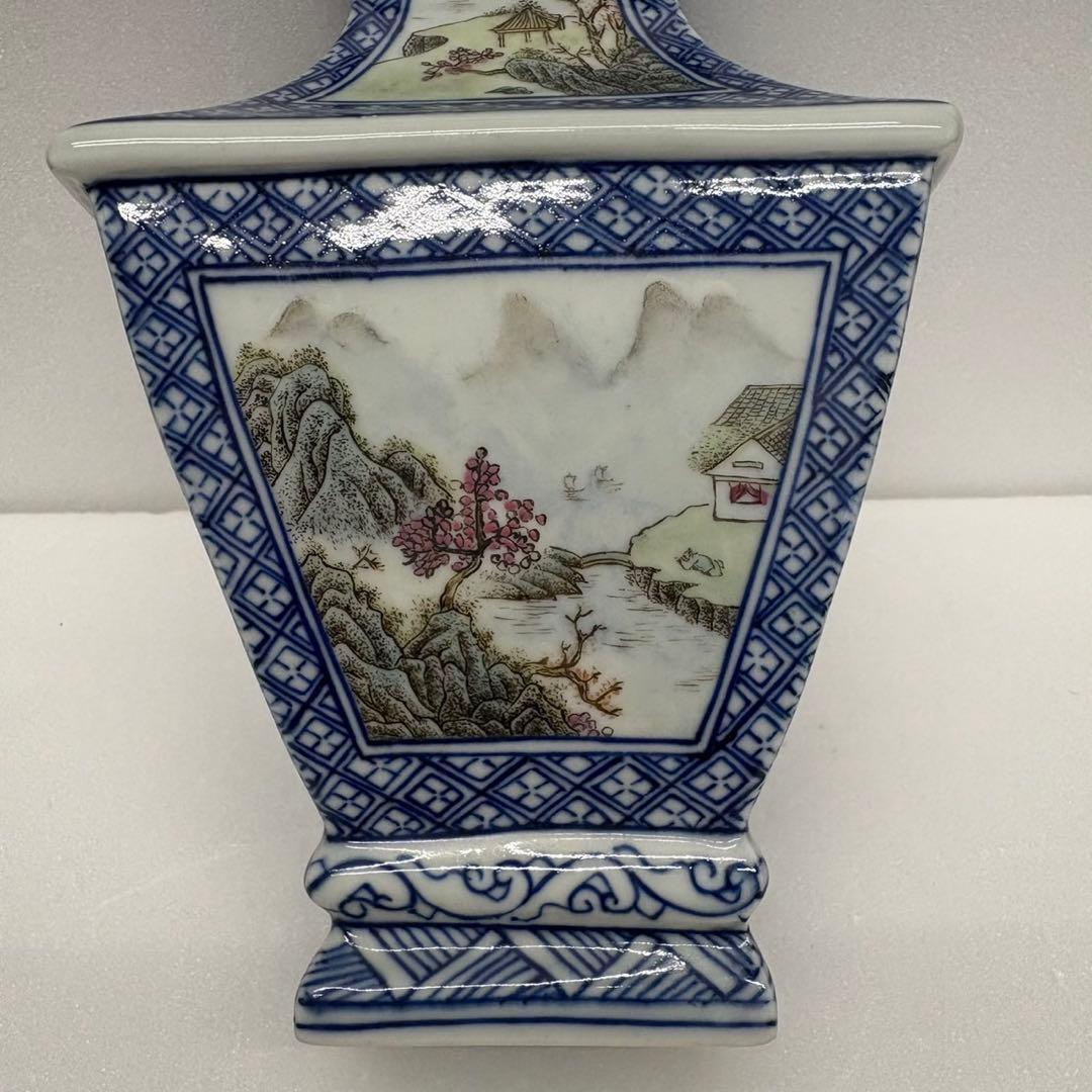 【中国花瓶】花器 山水 大清道光年生 置物 骨董品美術品