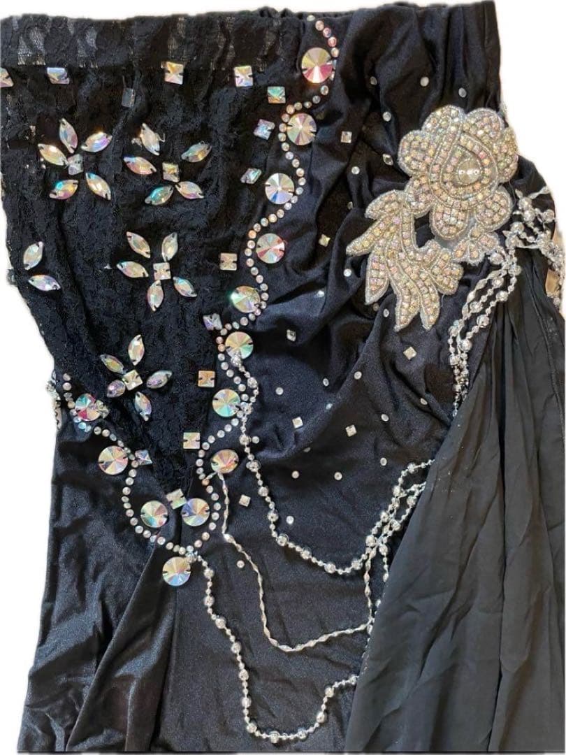 《ベリーダンス衣装 スカート》 ブラック