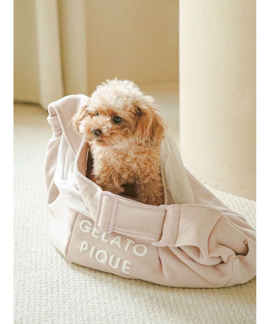 【アップデートタイプ底板クッションあり】ジェラートピケ スリングバッグ ピンク