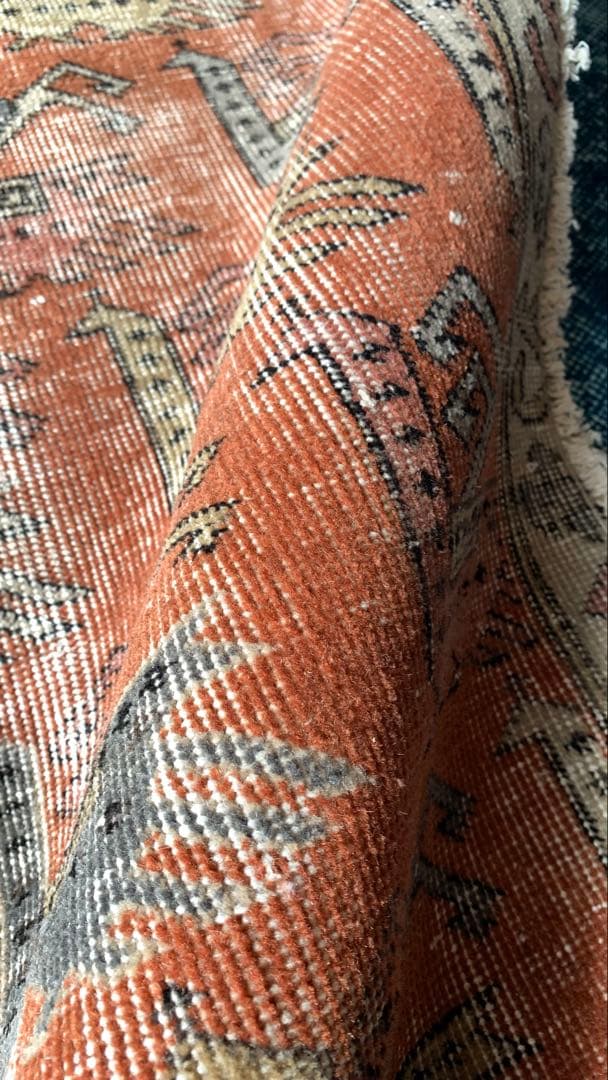 85.5×152 \"孔雀の行進\" ViNTAGE TURKiSHRUG