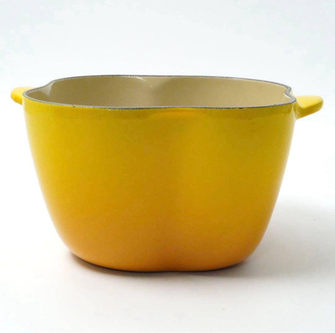 【極美品】LE CREUSET　ピーマンココット　ディジョンイエロー　18cm