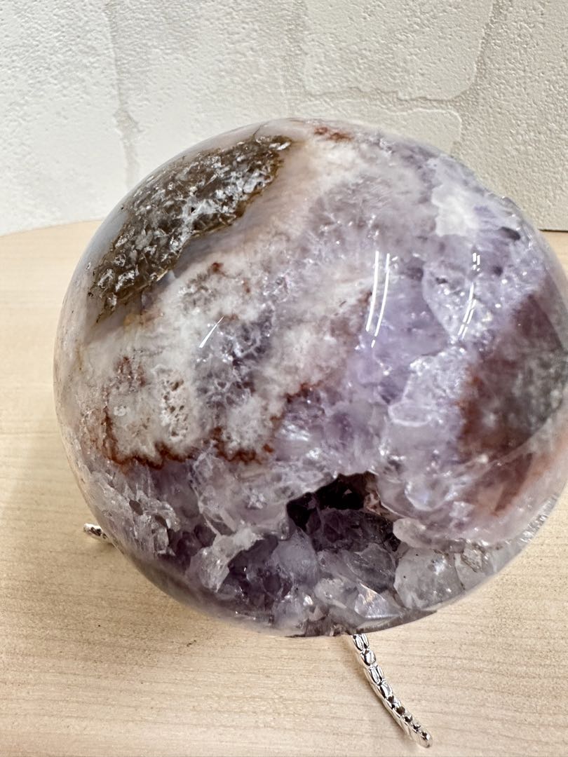 高品質！　アメジスト　ブルーアゲート　フラワーアゲート　笑口　スフィア　虹入