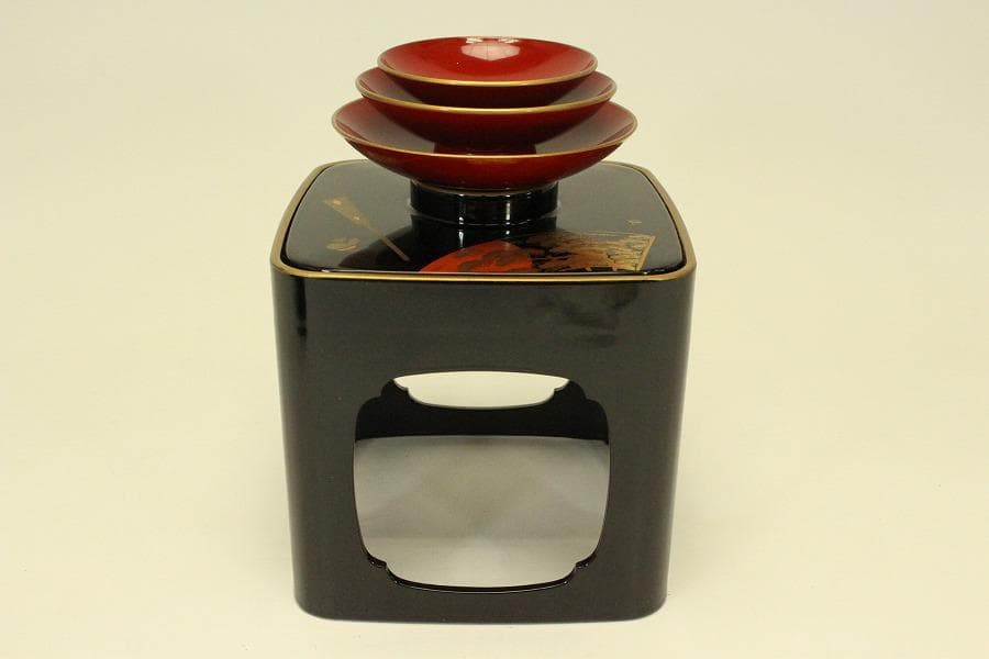 正月 扇散蒔絵 お屠蘇揃い(ZE654)