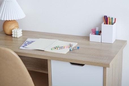 引き出し付デスク 幅100cm テーブル パソコン ドレッサー 学習机 机