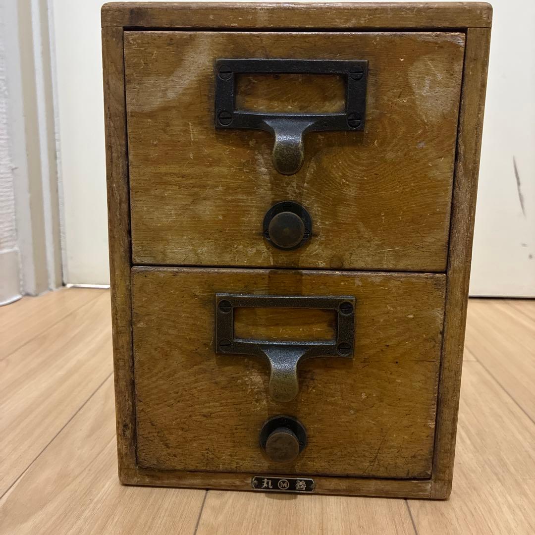 古道具 ヴィンテージ 丸善 図書カード入れ 小引出し