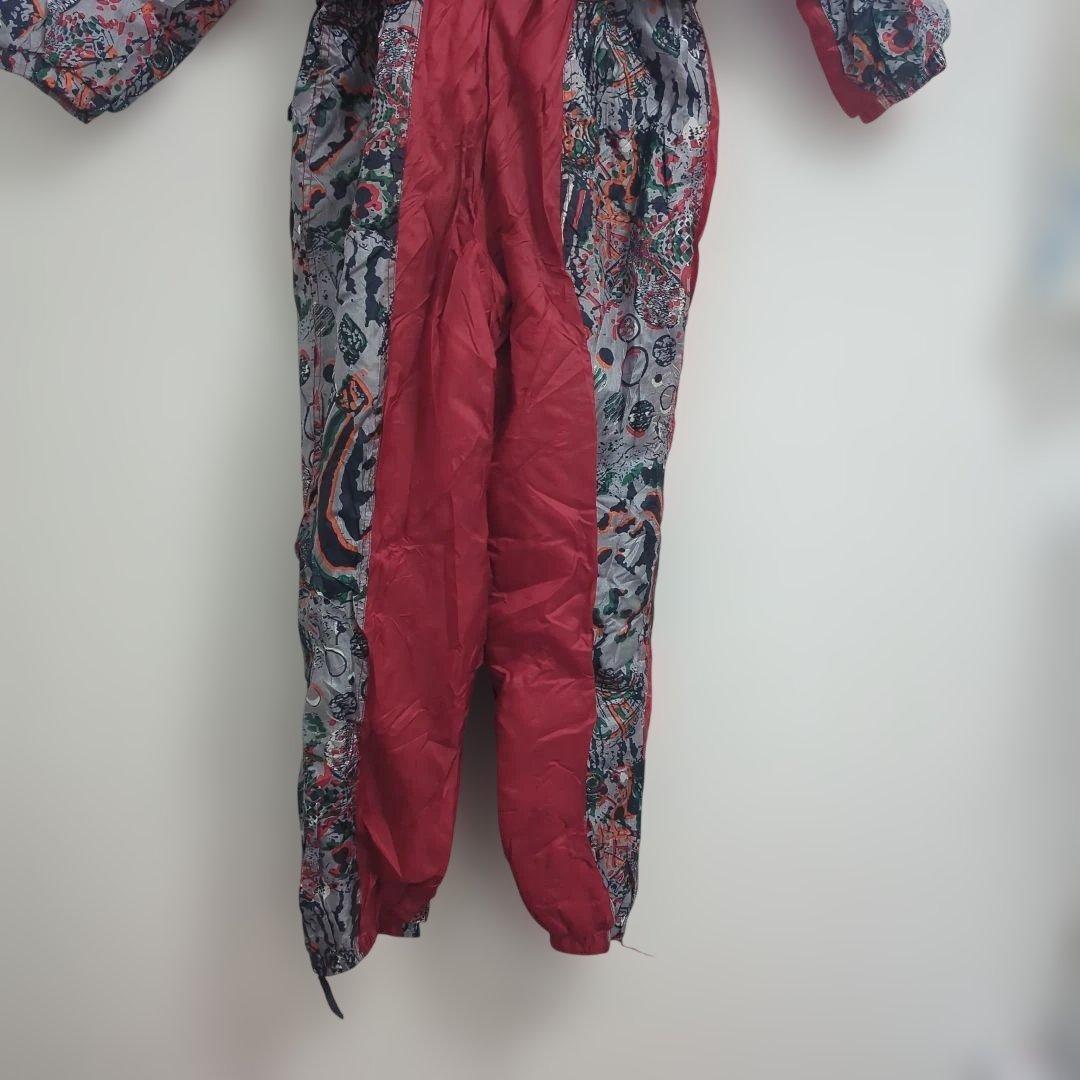 レトロ ヴィンテージ 総柄 スキーウェア つなぎ ジャンプスーツ