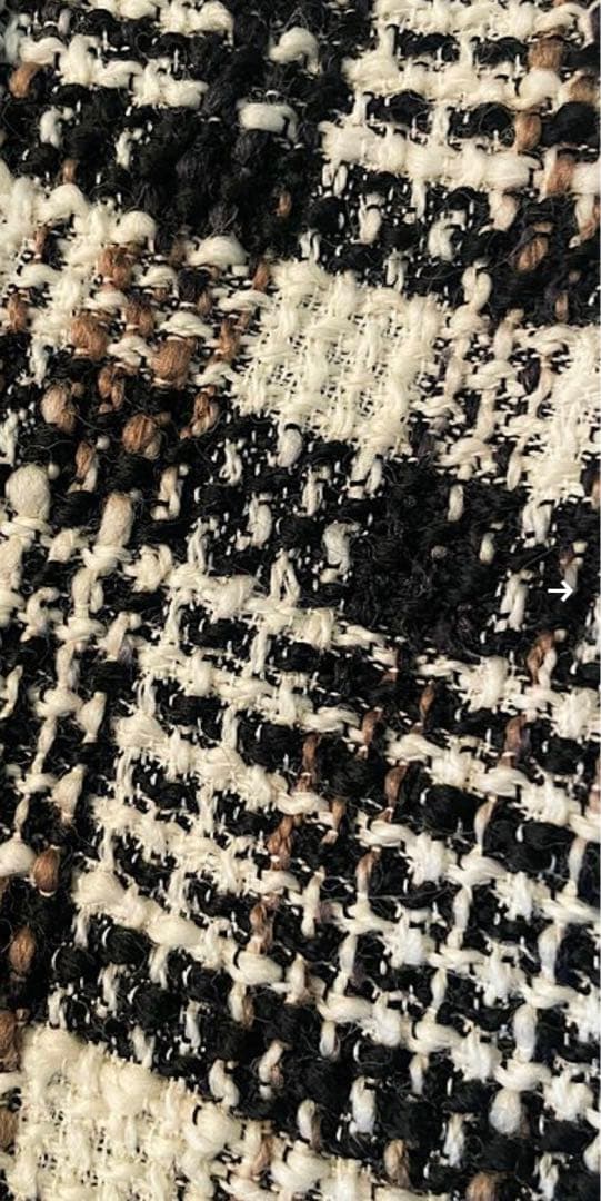 Sheller‪‪❤︎‬フロントZIPツイードドレス