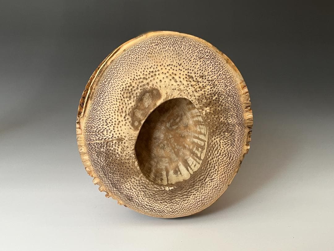 高野宗陵作　竹　一重切　花入　堀内宗完書付　銘「清閑」