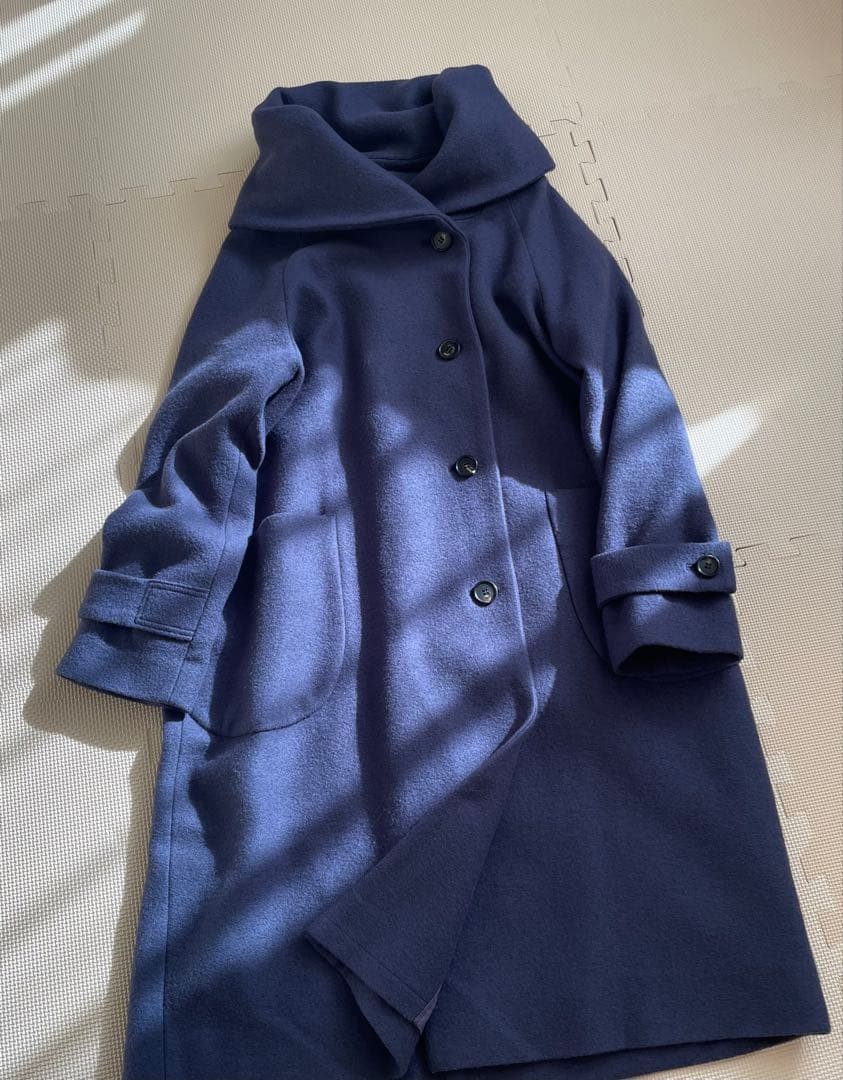 【Basco/バスコ】ラベンダー色のチャリカコート　圧縮ウール