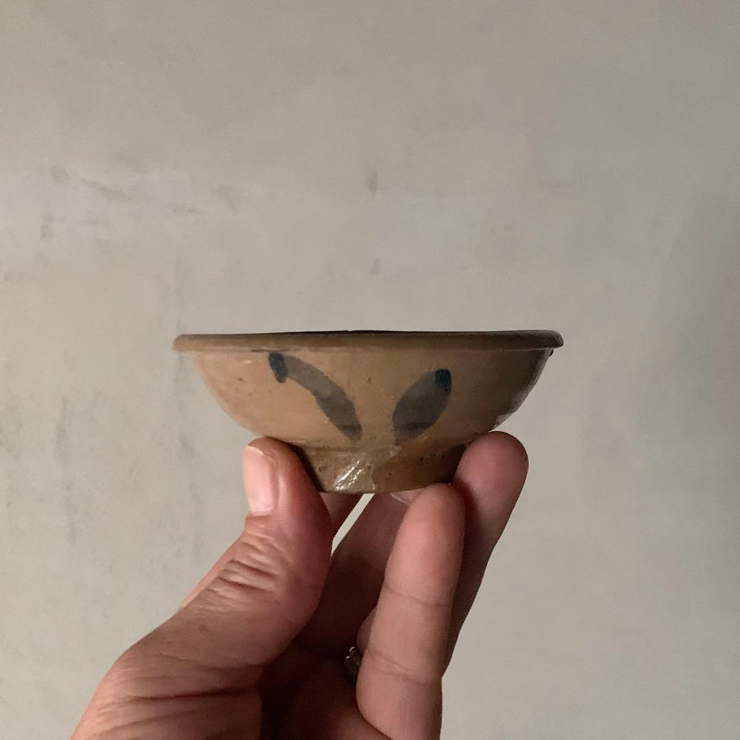 染付のある 平盃 酒器 ぐい呑み 盃 ちょこ 古美術 古道具 アンティーク