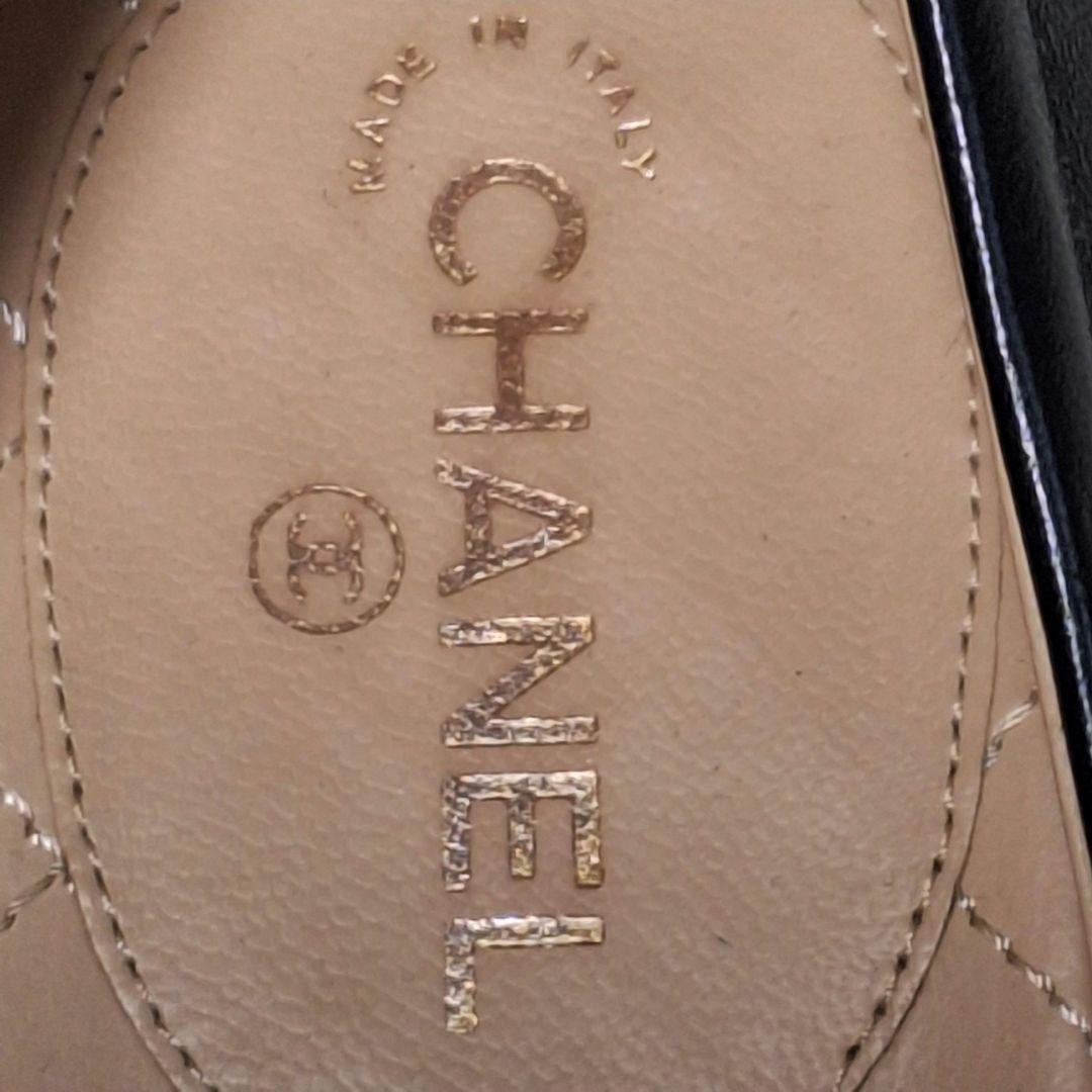 CHANEL ココマーク レザーパンプス 黒 36.5 イタリア製 G30239