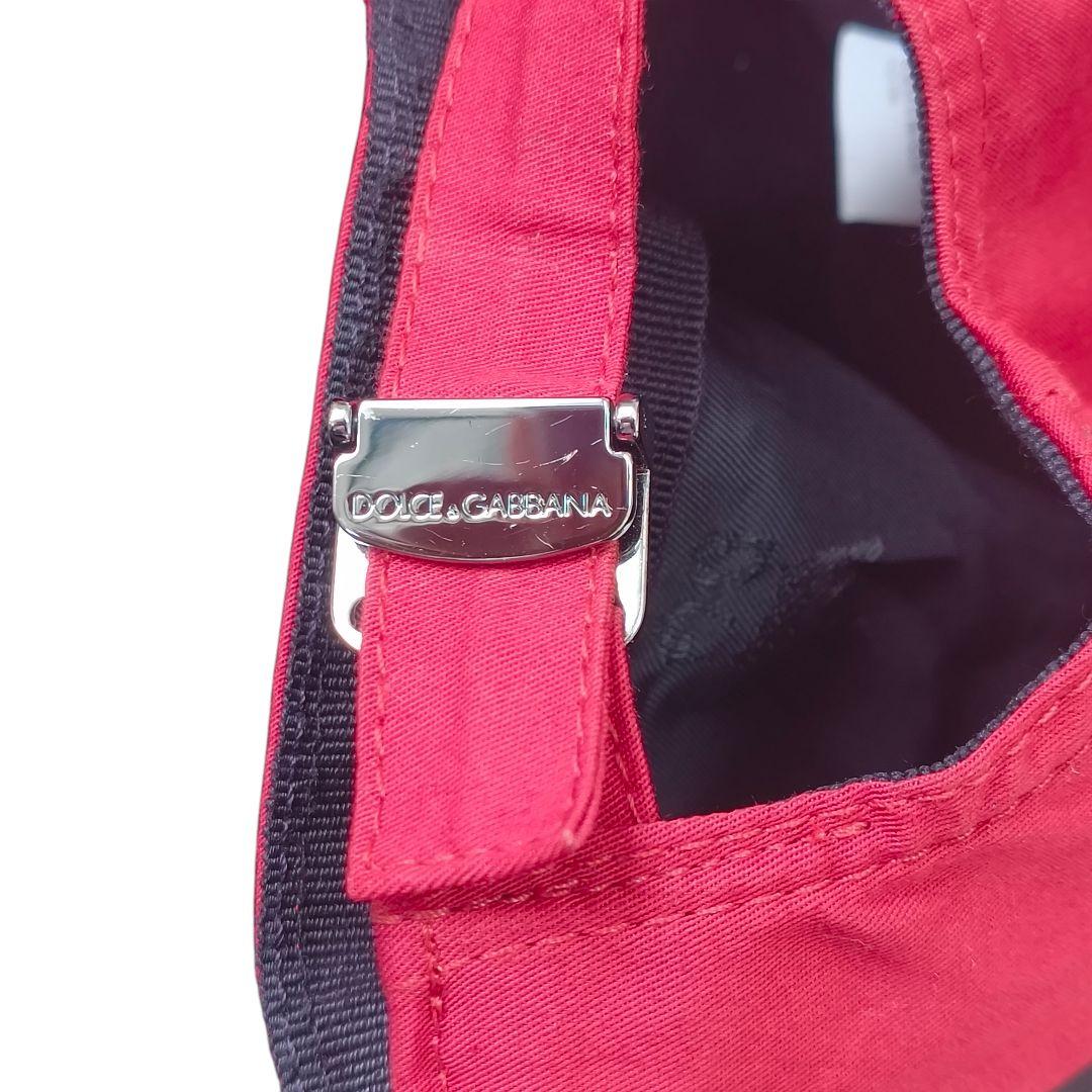DOLCE&GABBANA ドルガバ テープロゴ size58 キャップ レッド
