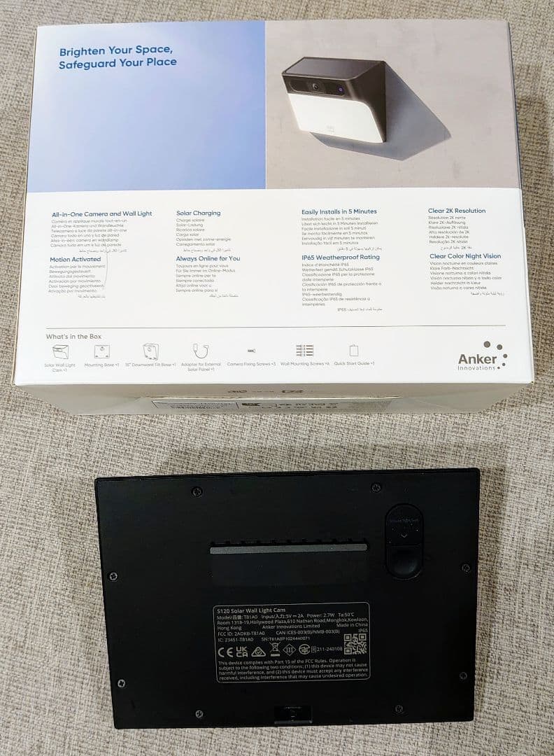 アンカー　ソーラー防犯カメラ　eufy Security Solar S120