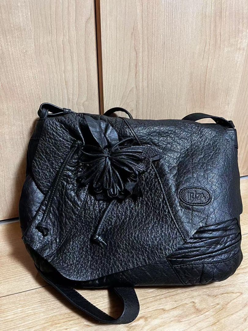 未使用 IBIZA イビザ　ショルダーバッグ　パッチワークエレファント象革　黒色
