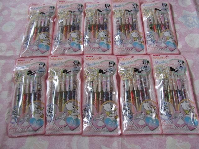 ゼブラ サラサクリップ マーブルカラー 5色セット 10パック ディズニー