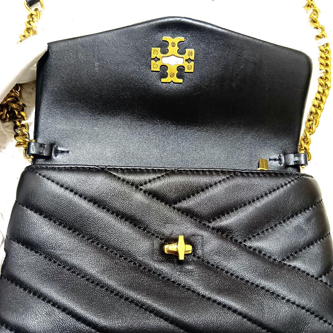 トリーバーチ　ショルダーバッグ　ショルダーウォレット　黒　レザー　キルティング
