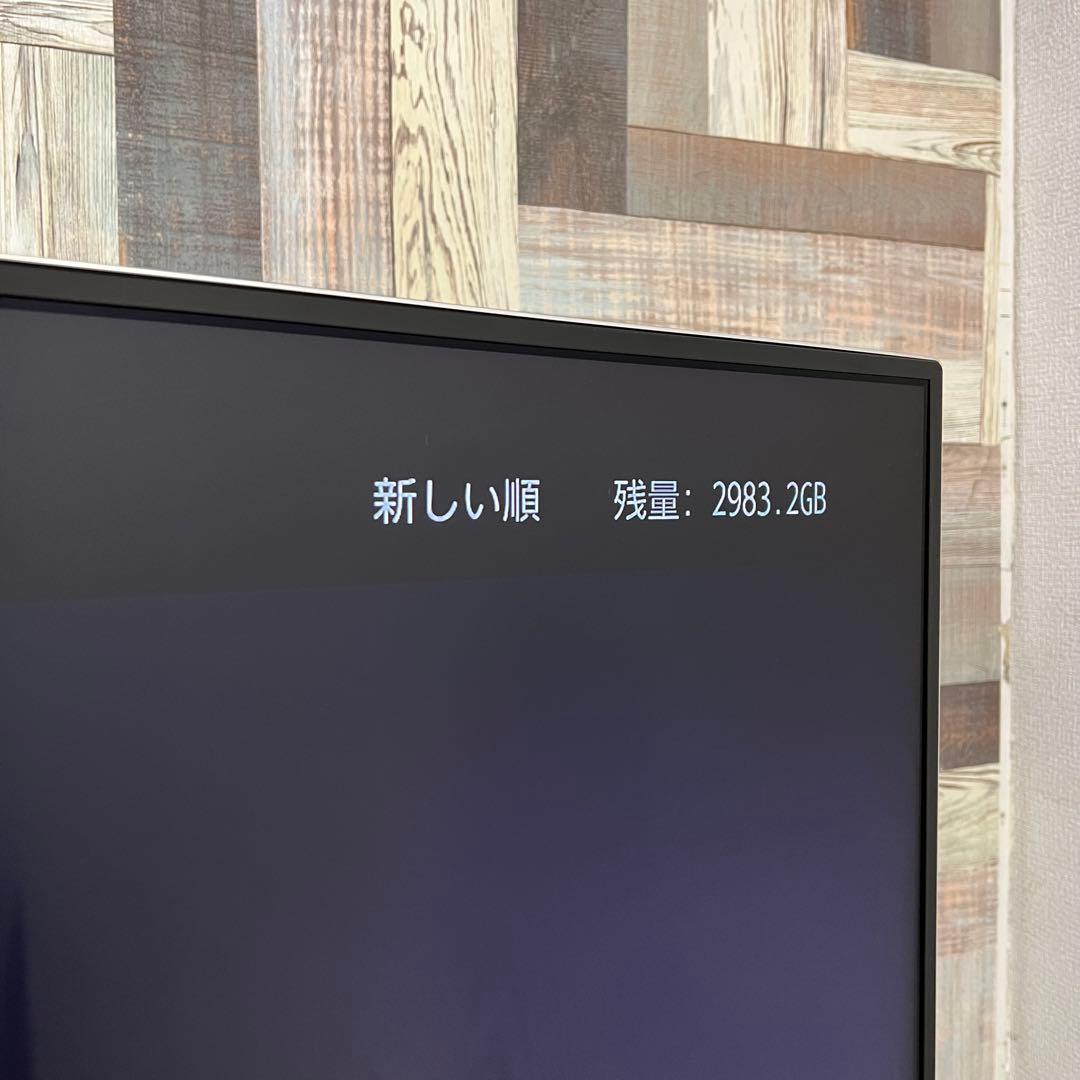 あっこさん専用フナイ49型4K 大容量3TBHDD内蔵YouTube.ネトフリ