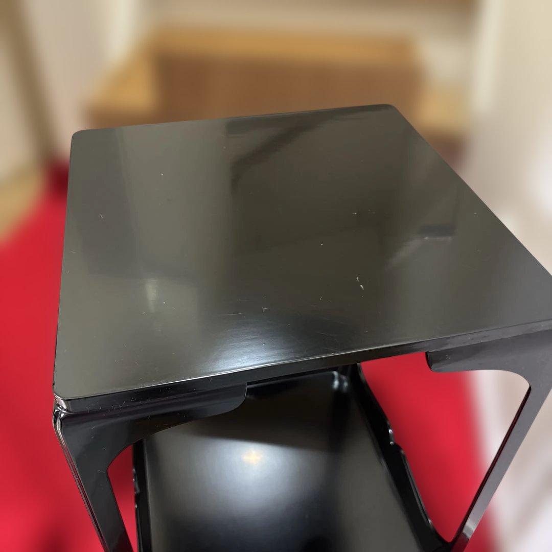 品茶道具 塗師 木製黒真塗 高麗卓 煎茶道具 茶棚 棚 置棚 茶台 水指棚