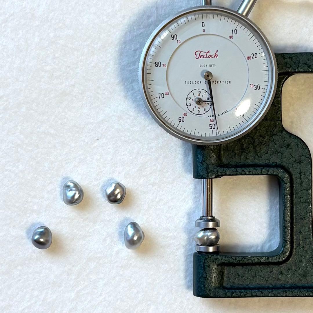 パール　南洋真珠　黒蝶ケシ　変形　８mm〜9mm ５pcs