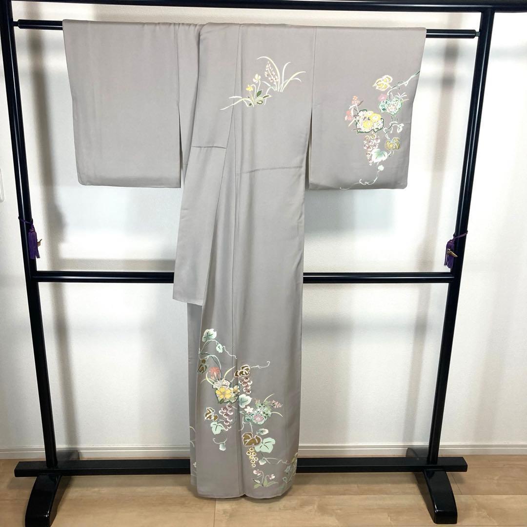 FF-210 付下げ モダン ハイセンス お洒落 共八掛 正絹 広衿 袷