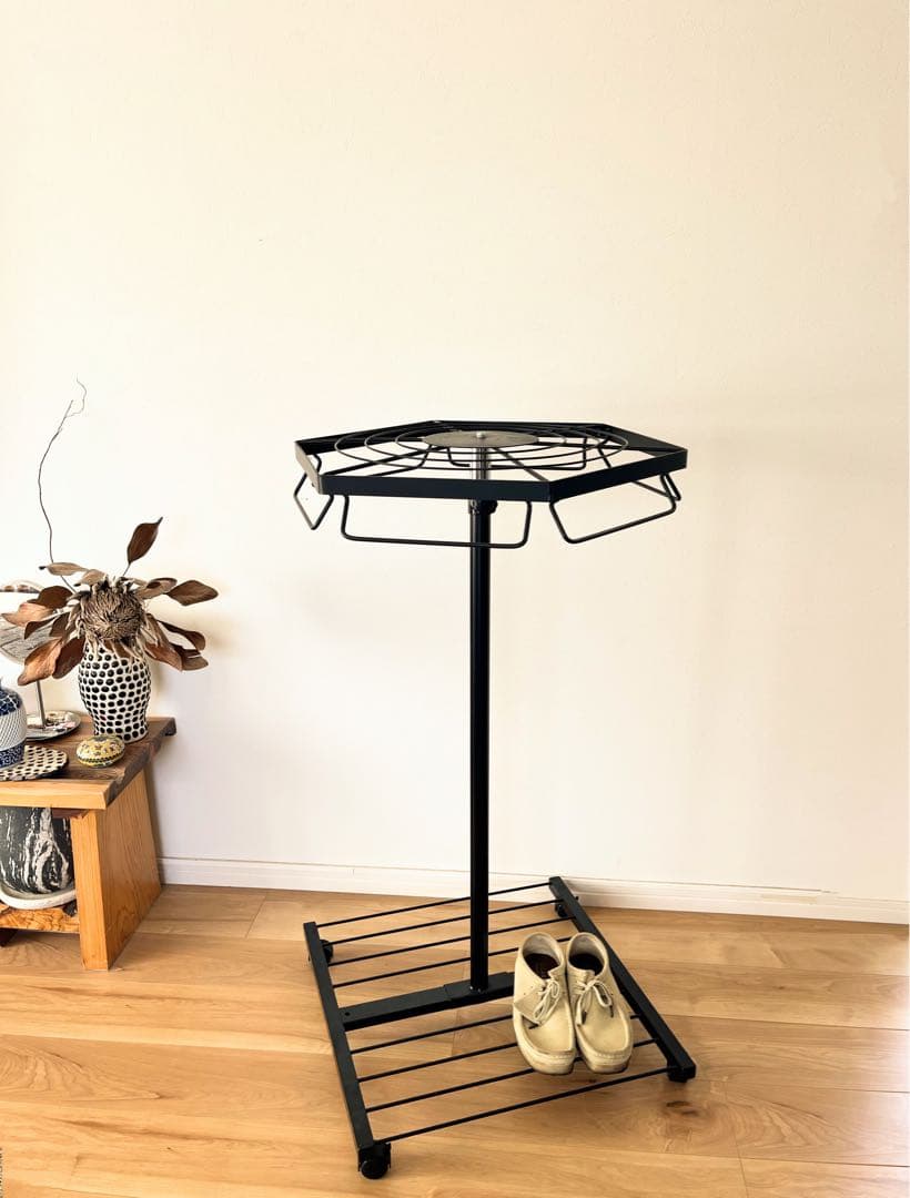 【ヴィンテージ】回転式　ミッドセンチュリー　サークルラック　店舗什器　アパレル