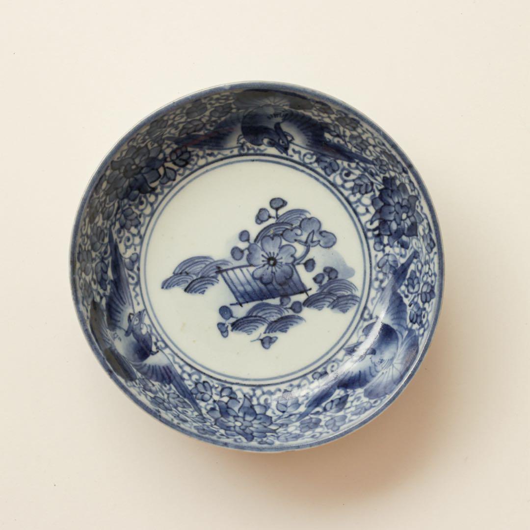 伊万里　古伊万里　江戸　中期　深皿　なます 皿　花唐草　鳳凰