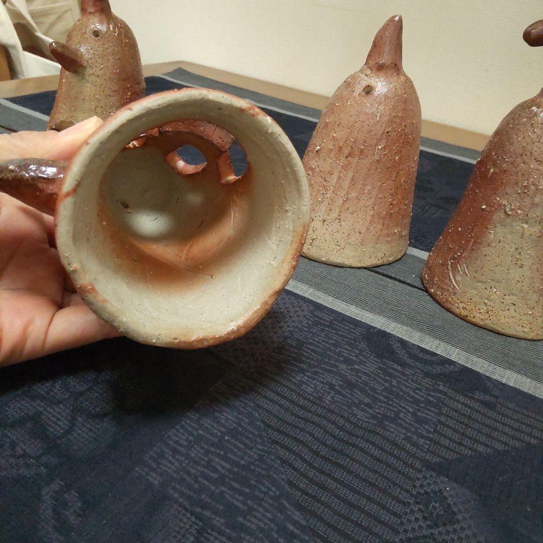 面白い 明かりカバー 6ケ 備前焼