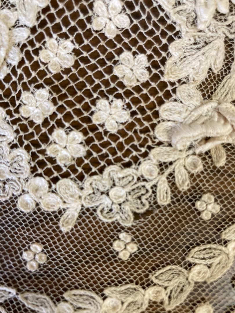 フランスアンティーク立体の花びら チュールレース ウエディング用 花かご&リース