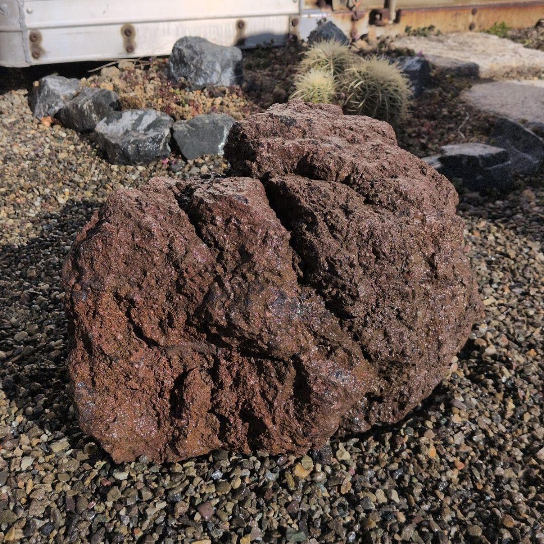 赤　富士　溶岩石　39.2キロ　庭石　石 鑑賞石　石材　庭　坪庭　ガーデニング