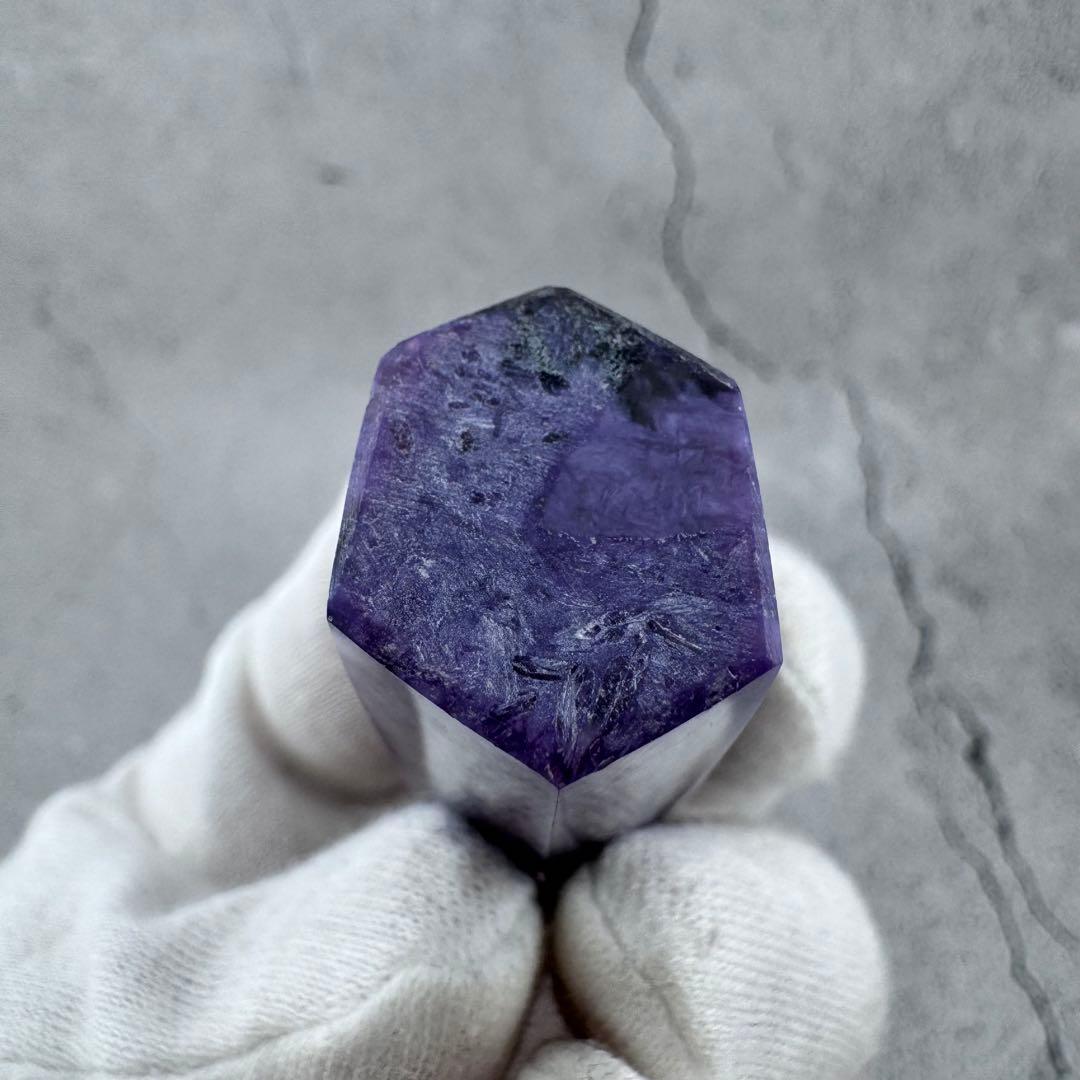 G-141チャロアイト ポイント 希少原石 高品質紫の模様が美しい 天然石