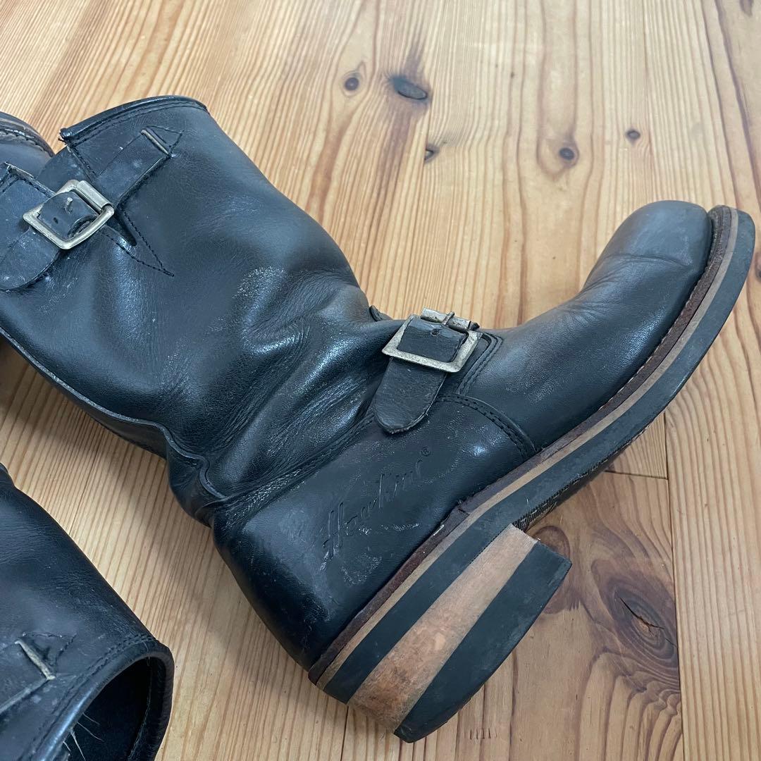 希少 廃盤 Hawkins エンジニアブーツ ワークブーツ ブラック レザー