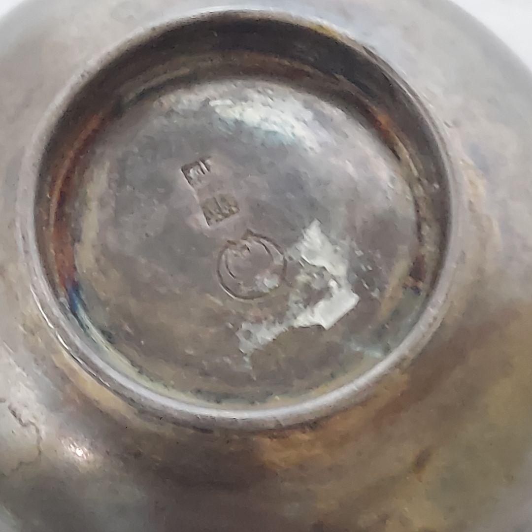 【希少品　レア】純銀杯2つ　2つ合わせて約53g　純銀記載有り　工芸品