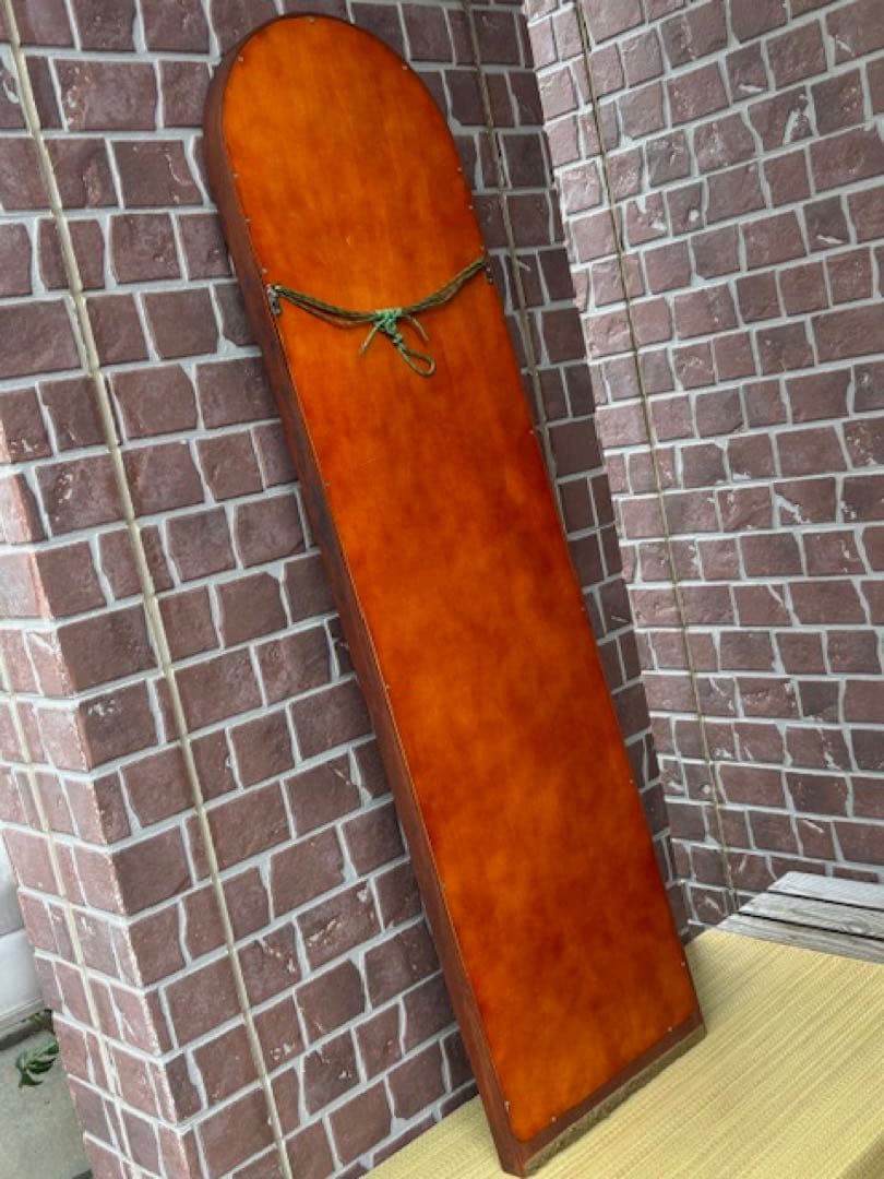 ビンテージ チーク材 ウォールミラー 壁掛けミラー 鏡姿見店舗什器北欧デンマーク