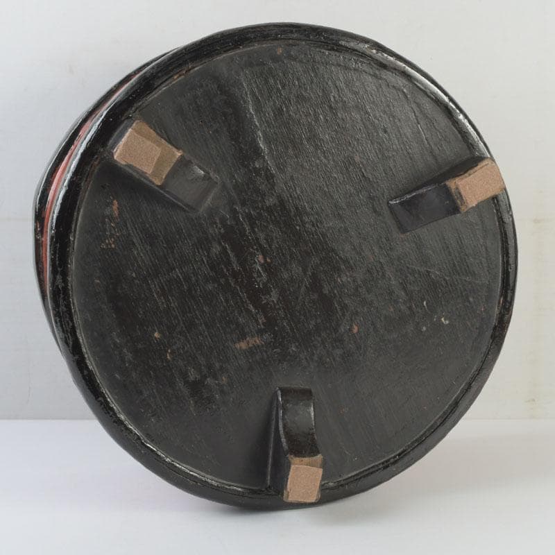 時代古民具　根来塗　三足桶　M　9839A