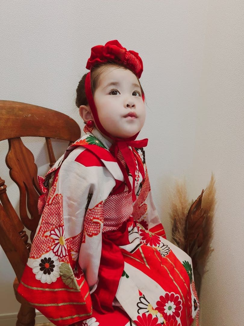 K*様 七五三　七五三髪飾り　ヘッドドレス　着物髪飾り　リメイク髪飾り　026