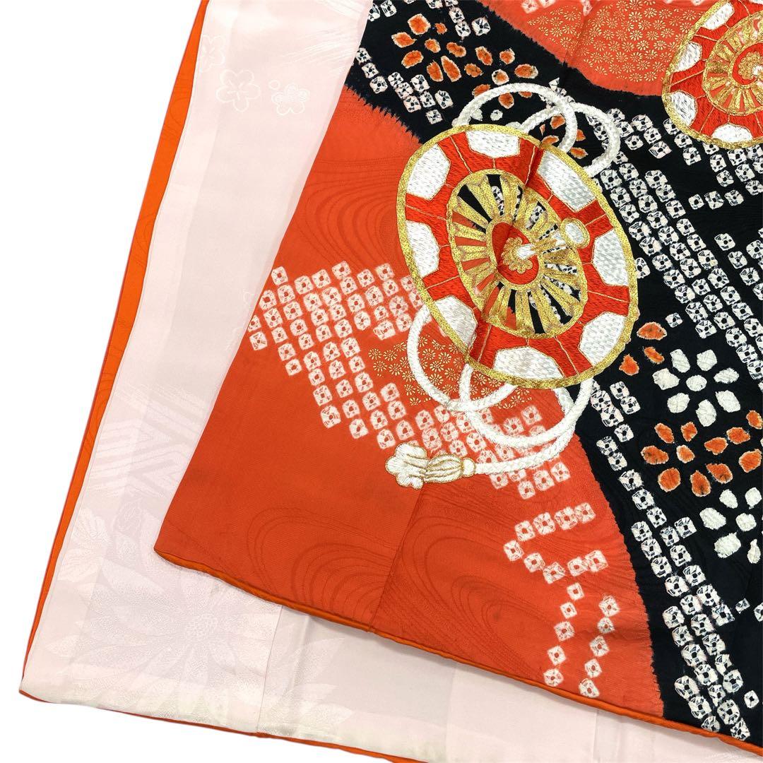 ◎mk-3118　七五三　女の子　着物・帯セット　アンティーク　12-19