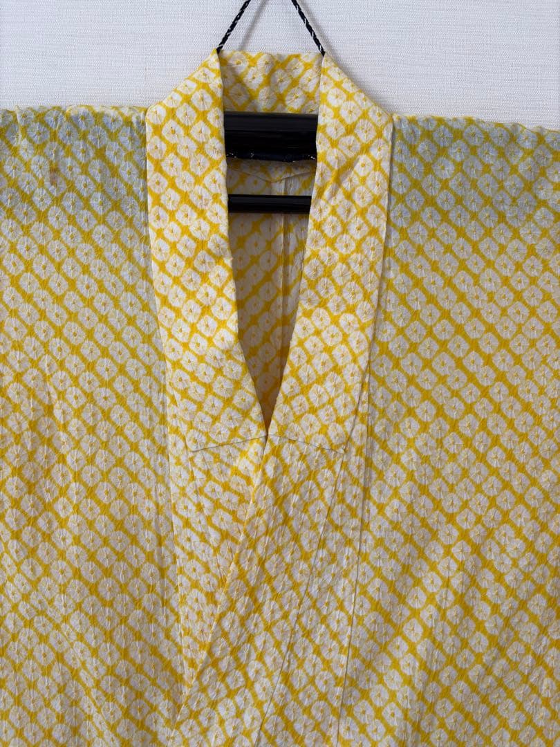 有松絞り　黄色　レア色　身丈153㎝