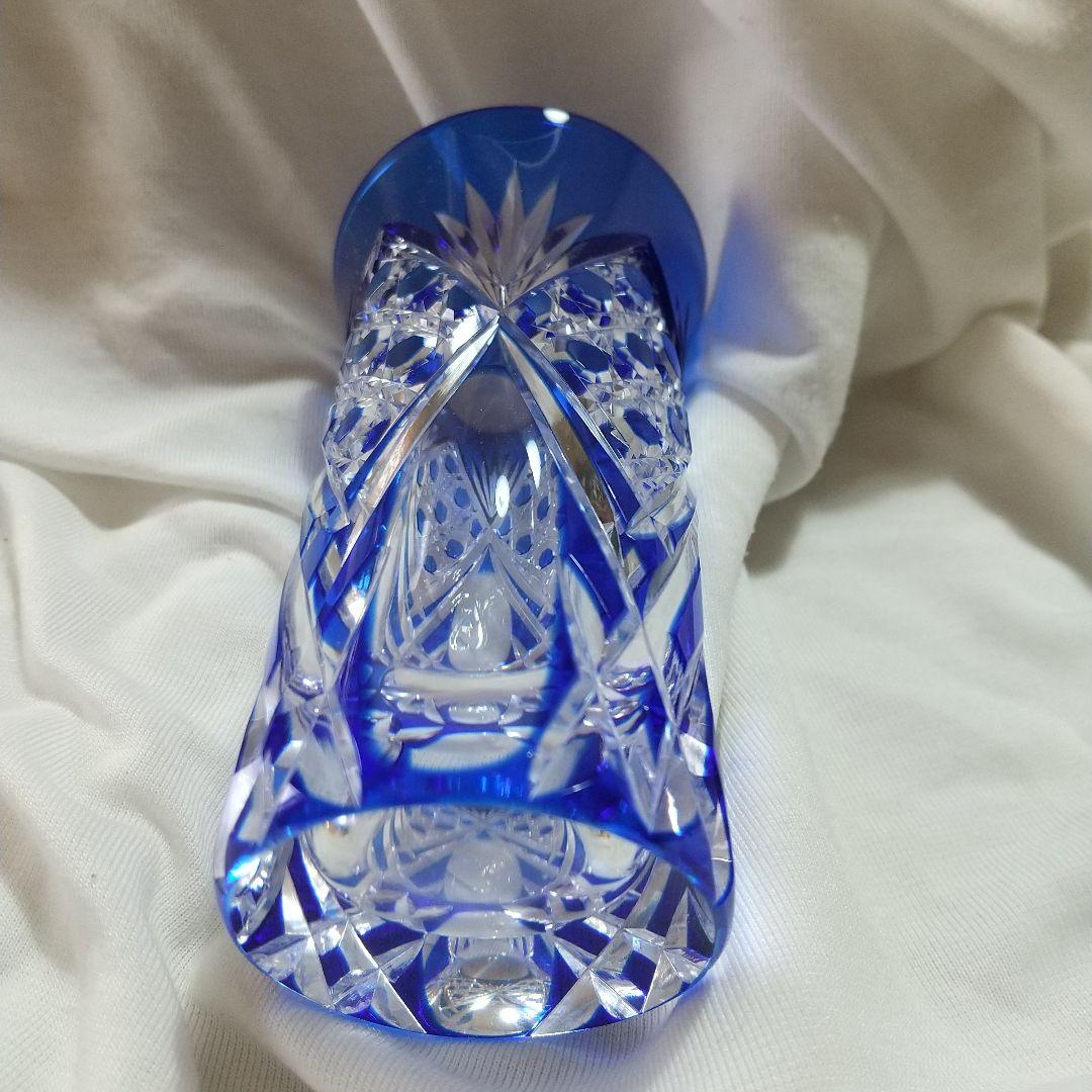 伝統工芸士 滝澤 利夫 青被せ八角籠目紋