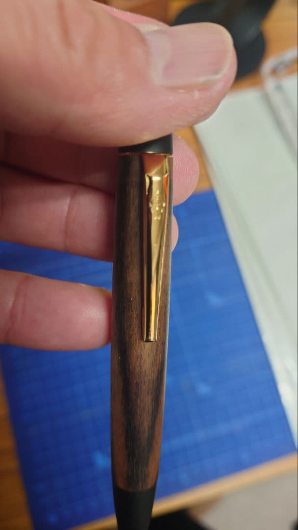 野原工芸　超特上黒柿孔雀杢MPと特上黒柿BPセット