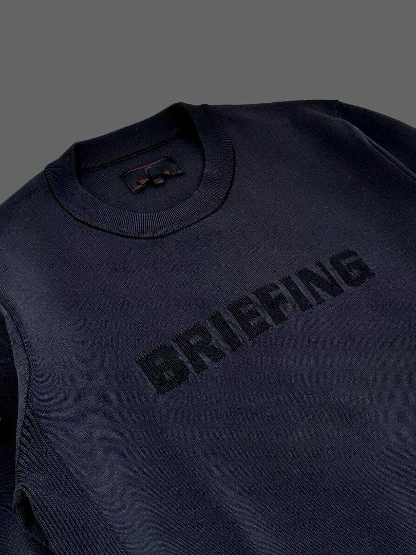 希少‼︎レザーワッペンBRIEFINGブリーフィング 黒 メンズ S【未使用】