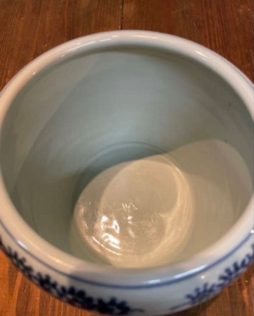 美品　伊万里　色絵　草花丸文　冨貴長春　鉢　火鉢　絵柄が華やかな